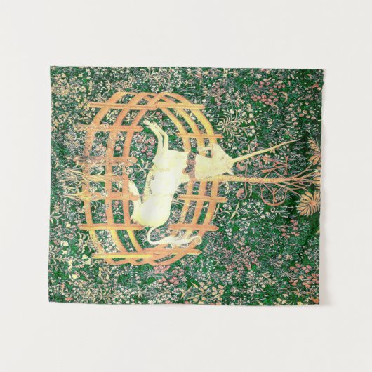 Unicorn in gevangenschap wandkleed (Voorkant (horizontaal))