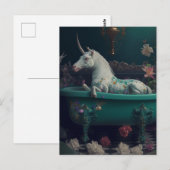 Unicorn in het Bathtub-Briefkaart Briefkaart (Voorkant / Achterkant)