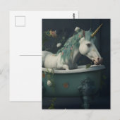 Unicorn in het Bathtub-Briefkaart Briefkaart (Voorkant / Achterkant)