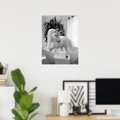 Unicorn in het Bathtub-Poster Poster (Thuiskantoor)