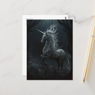 Unicorn in het bos briefkaart
