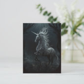 Unicorn in het bos briefkaart (Staand voorkant)