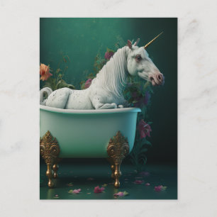 Unicorn in het Briefkaart Tub