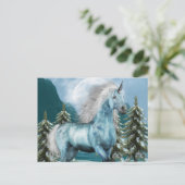 Unicorn in Moonlight Briefkaart (Staand voorkant)