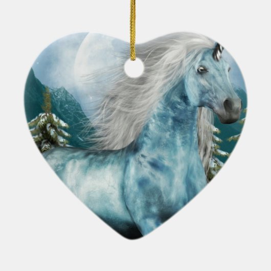 Unicorn in Moonlight Ornament (Achterkant)