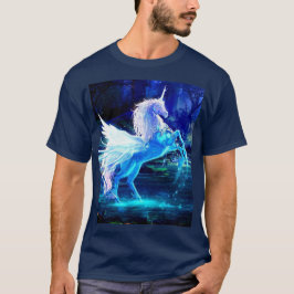 Unicorn in Moonlight Pegasus Vrouwen T-shirt