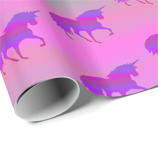 Unicorn in Rainbow Cloud Cadeaupapier (Rol Hoek)