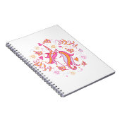 Unicorn in Roze en Oranje Notitieboek (Rechterzijde)