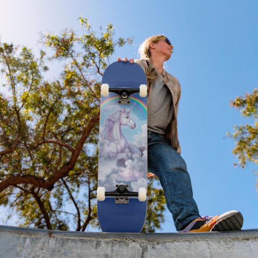 Unicorn in the Clouds Persoonlijk Skateboard (Buiten 1)