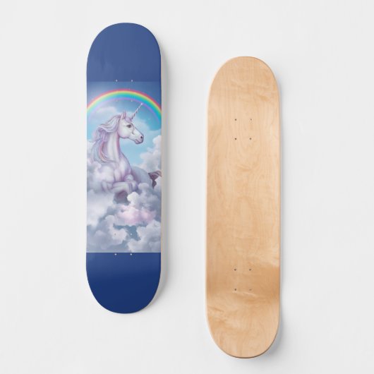 Unicorn in the Clouds Persoonlijk Skateboard (Voorkant)