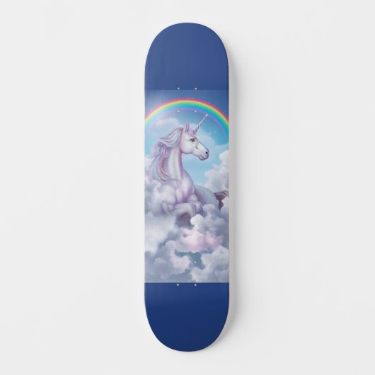 Unicorn in the Clouds Persoonlijk Skateboard (Voorkant)