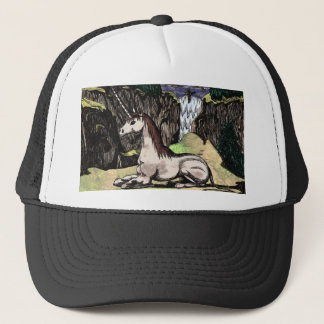 "Unicorn in the Mountains" gekleurd Trucker Pet