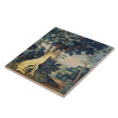 UNICORN IN WOODLAND LANDSCAPE,BOMEN,GROEIEN TEGELTJE (Zijkant)