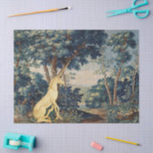 UNICORN IN WOODLAND LANDSCAPE,BOMEN,GROEIEN TISSUEPAPIER (Craft)