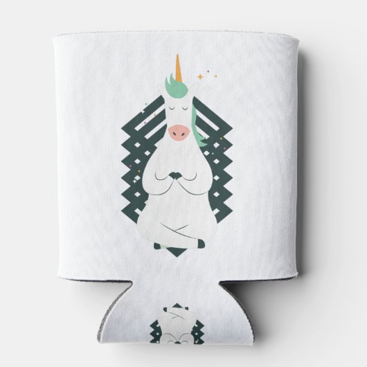 Unicorn in Yoga Pose Blikjeskoeler (Achterkant)