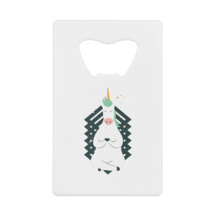 Unicorn in Yoga Pose Creditkaart Flessenopener