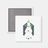 Unicorn in Yoga Pose Magneet (Voorkant / Achterkant)