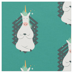 Unicorn in Yoga Pose Stof