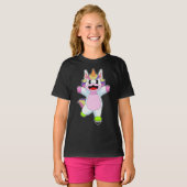Unicorn Inline skating Roller schaatsen T-shirt (Voorkant volledig)