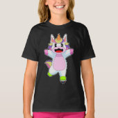 Unicorn Inline skating Roller schaatsen T-shirt (Voorkant)