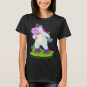 Unicorn Inline skating Roller schaatsen T-shirt (Voorkant)