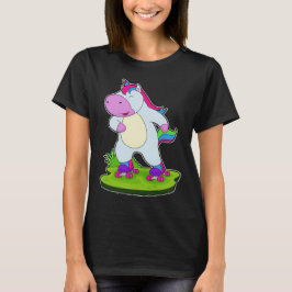 Unicorn Inline skating Roller schaatsen T-shirt