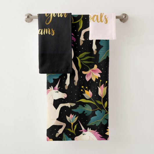 Unicorn Inspirerend modern script Bad Handdoek (Insitu)