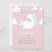 Unicorn Invitation Kaart (Voorkant)