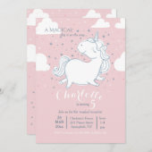 Unicorn Invitation Kaart (Voorkant / Achterkant)