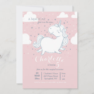 Unicorn Invitation Kaart