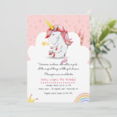 Unicorn Invitation Kaart (Staand voorkant)