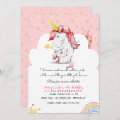 Unicorn Invitation Kaart (Voorkant / Achterkant)