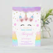 Unicorn Invitation Kaart (Staand voorkant)