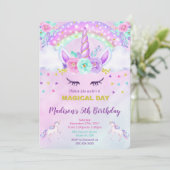 Unicorn Invitation Kaart (Staand voorkant)