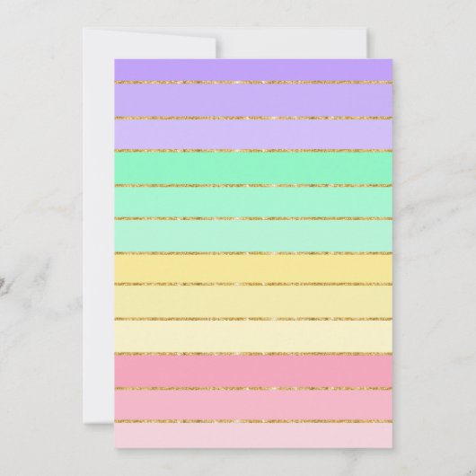 Unicorn Invite Unicorn Invites Unicorn Birthday Kaart (Achterkant)