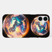 Unicorn iPhone 16 plus hoesje (Achterkant horizontaal)
