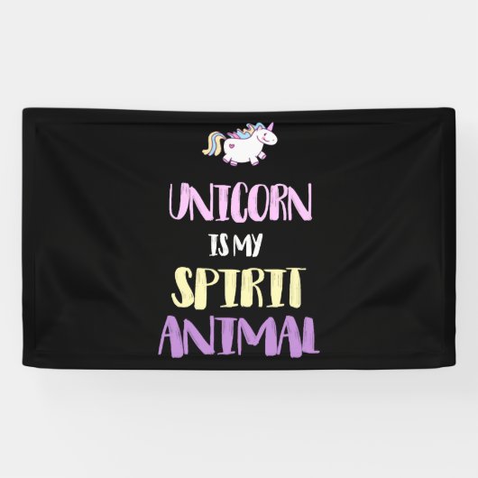 Unicorn is Mijn Geest Dier Spandoek (Horizontaal)