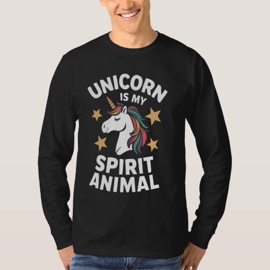 Unicorn is Mijn Geest Dier T-shirt (Voorkant)