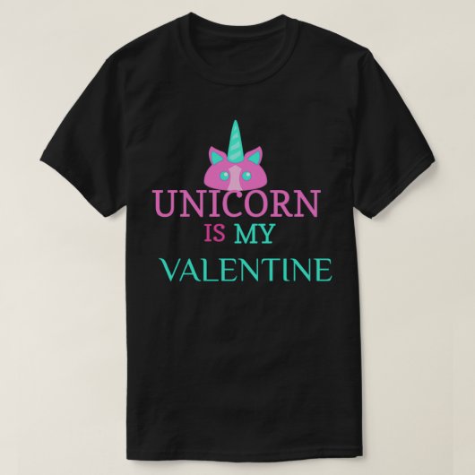 unicorn is mijn valentijn 4 t-shirt (Design voorkant)