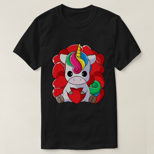 Unicorn is mijn Valentijn Cute Valentijnsdag Gift  T-shirt (Design voorkant)