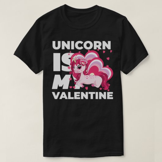 Unicorn is mijn valentijn Design T-shirt (Design voorkant)