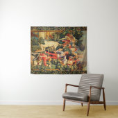 UNICORN IS VASTGESTELD VLOEISTSTROMEN, FLORALE MOT WANDKLEED (In Situ (horizontaal))