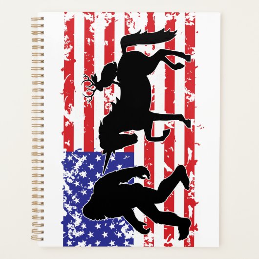 Unicorn, Jackalope, Bigfoot and the American Flag Planner (Voorkant)