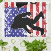 Unicorn, Jackalope, Bigfoot and the American Flag Theedoek (Gevouwen)