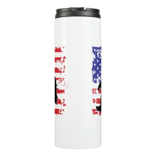 Unicorn, Jackalope, Bigfoot and the American Flag Thermosbeker (Achterkant)