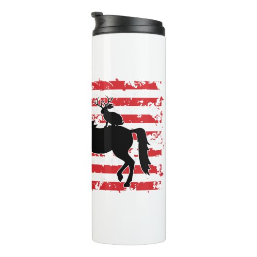 Unicorn, Jackalope, Bigfoot and the American Flag Thermosbeker (Geroteerd rechts)