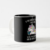 Unicorn je kan lezen... ik moest m'n B zetten. Tweekleurige Koffiemok (Voorkant links)