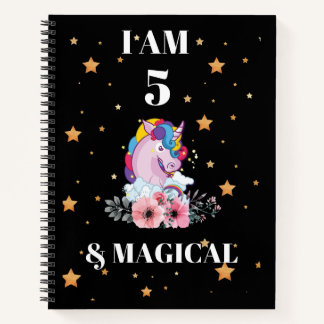 Unicorn Journal I am 5 & Magische laptop Notitieboek