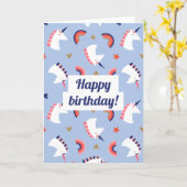 Unicorn Kaart (Gele Bloem)