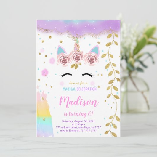 Unicorn Kaart (Staand voorkant)